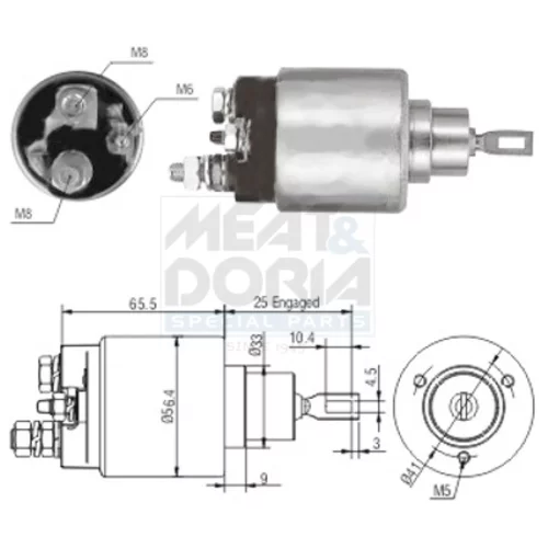 Elektromagnetický spínač pre štartér MEAT & DORIA 46117