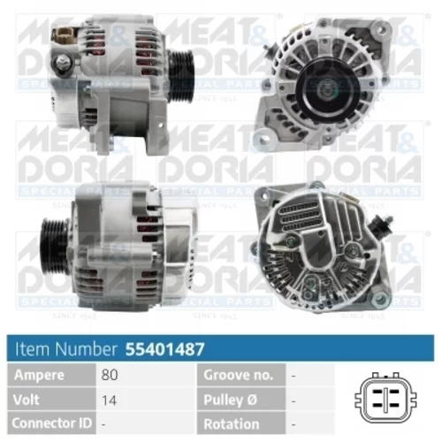 Alternátor MEAT & DORIA 55401487