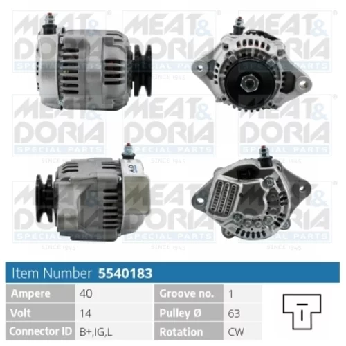 Alternátor MEAT & DORIA 5540183