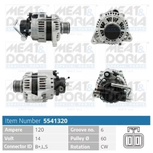Alternátor MEAT & DORIA 5541320