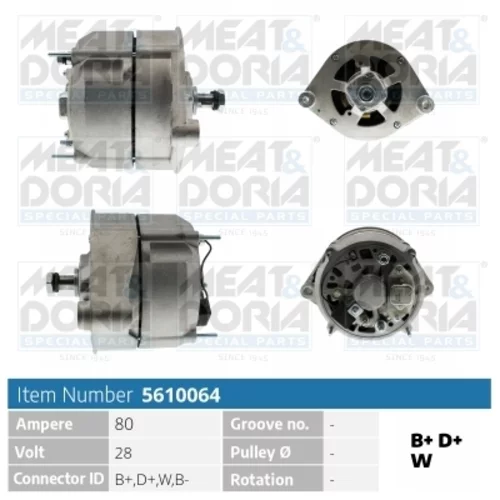 Alternátor MEAT & DORIA 5610064