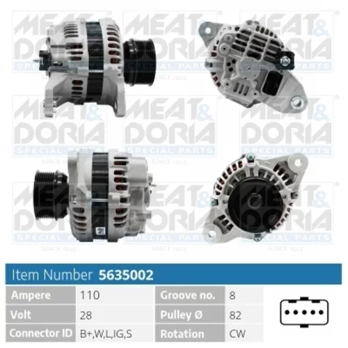 Alternátor 5635002 (MEAT & DORIA)