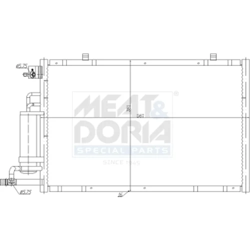Kondenzátor klimatizácie MEAT & DORIA 991290