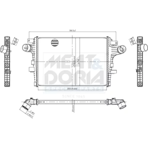 Chladič plniaceho vzduchu MEAT & DORIA 995304