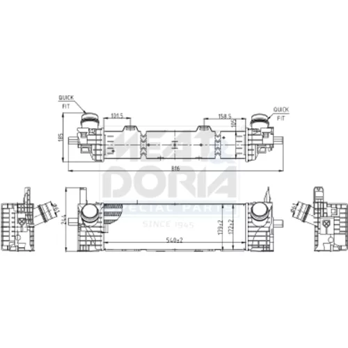 Chladič plniaceho vzduchu MEAT & DORIA 995476