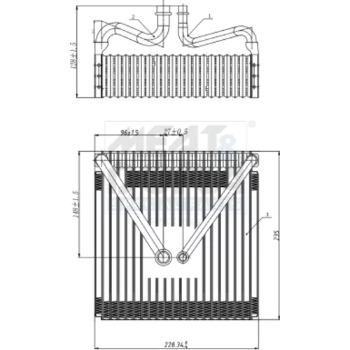 Výparník klimatizácie MEAT & DORIA 997047