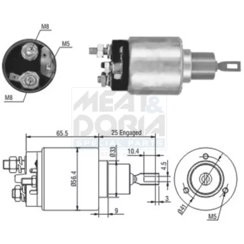 Elektromagnetický spínač pre štartér MEAT & DORIA 46103