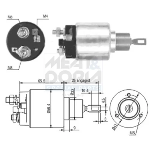 Elektromagnetický spínač pre štartér MEAT & DORIA 46108