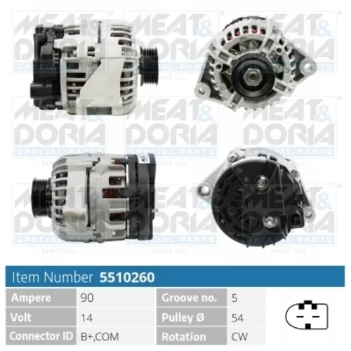 Alternátor MEAT & DORIA 5510260