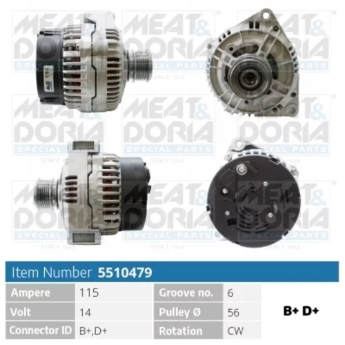 Alternátor MEAT & DORIA 5510479