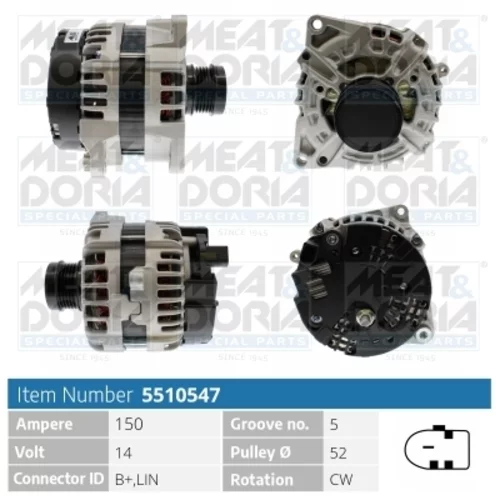 Alternátor MEAT & DORIA 5510547