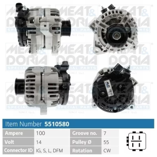 Alternátor MEAT & DORIA 5510580