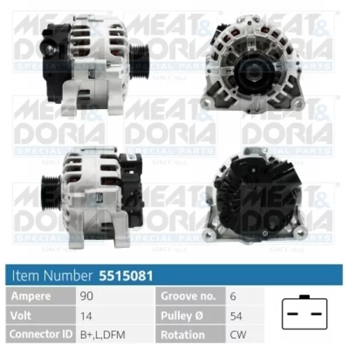 Alternátor MEAT & DORIA 5515081