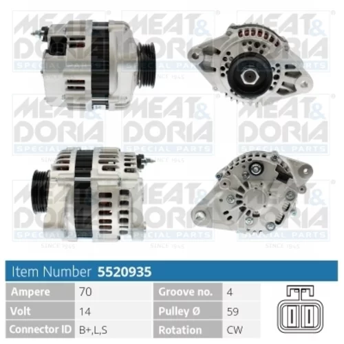 Alternátor MEAT & DORIA 5520935