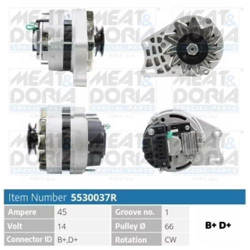 Alternátor MEAT & DORIA 5530037R