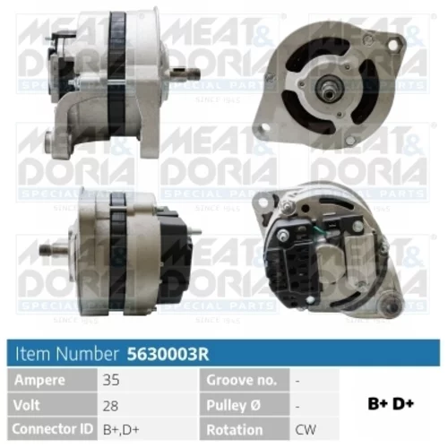 Alternátor MEAT & DORIA 5630003R