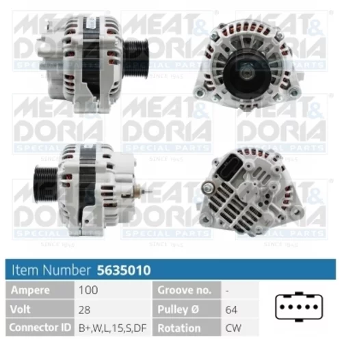 Alternátor MEAT & DORIA 5635010