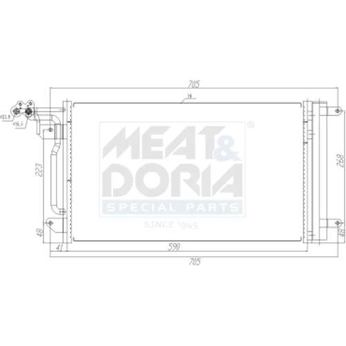 Kondenzátor klimatizácie MEAT & DORIA 991034