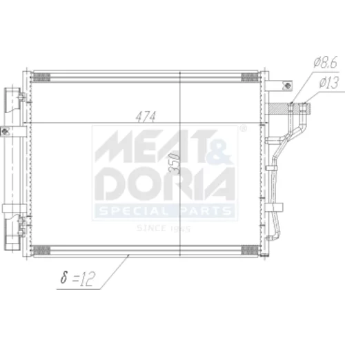 Kondenzátor klimatizácie MEAT & DORIA 991195