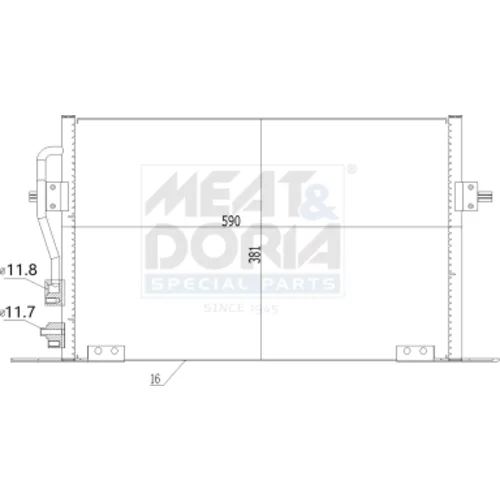 Kondenzátor klimatizácie MEAT & DORIA 991214