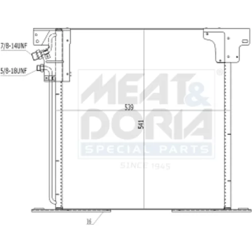 Kondenzátor klimatizácie MEAT & DORIA 991245