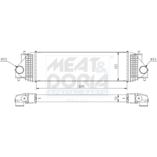 Chladič plniaceho vzduchu MEAT & DORIA 995203
