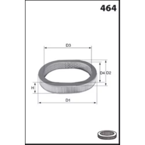 Vzduchový filter EL3353 /MECAFILTER/ - obr. 1