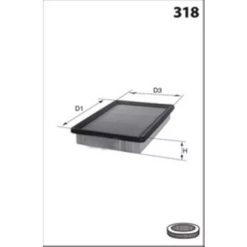 Vzduchový filter ELP3769 /MECAFILTER/ - obr. 1
