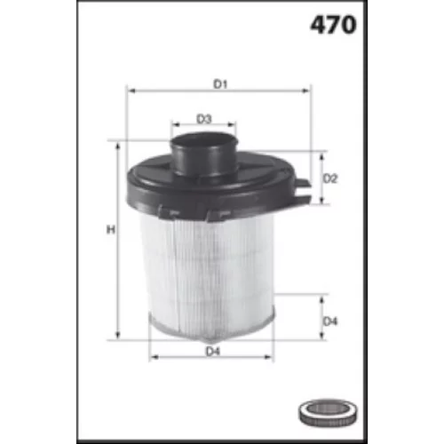 Vzduchový filter EL3449 /MECAFILTER/ - obr. 1