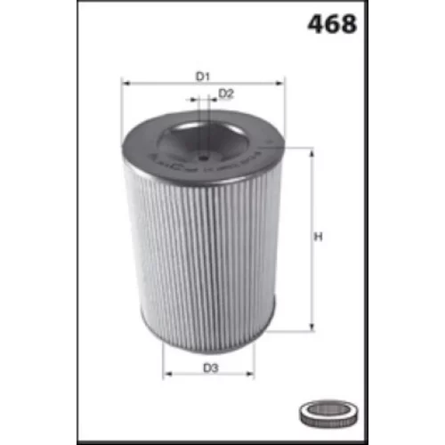 Vzduchový filter EL3757 /MECAFILTER/ - obr. 1