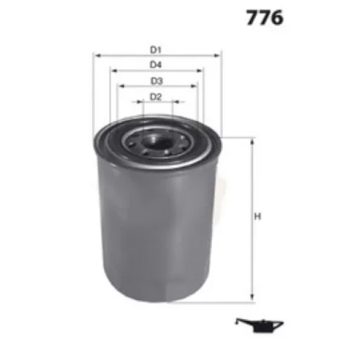 Olejový filter ELH4308 /MECAFILTER/ - obr. 1