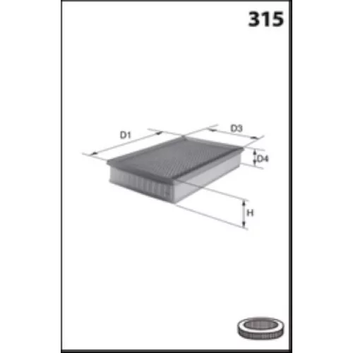 Vzduchový filter ELP3823 /MECAFILTER/ - obr. 1