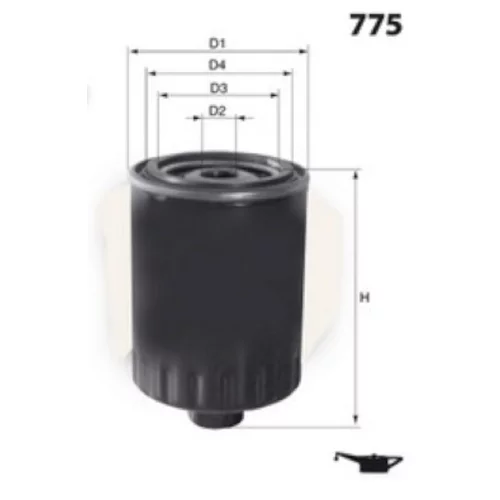 Olejový filter ELH4746 /MECAFILTER/ - obr. 1