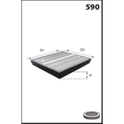 Vzduchový filter FA3367 /MECAFILTER/ - obr. 1