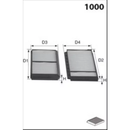 Filter vnútorného priestoru JLR7359 /MECAFILTER/ - obr. 1