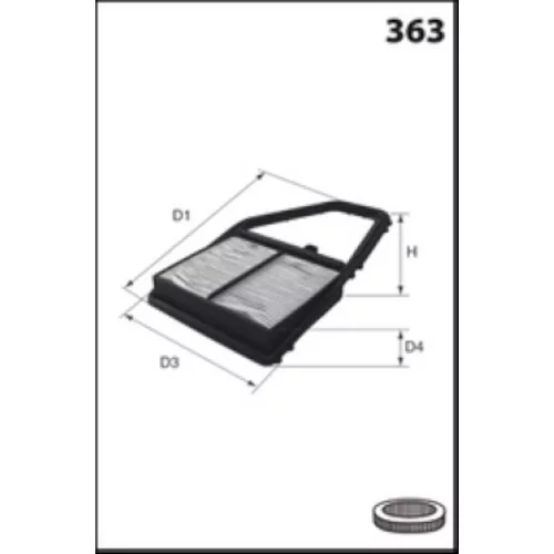 Vzduchový filter ELP9042 /MECAFILTER/ - obr. 1