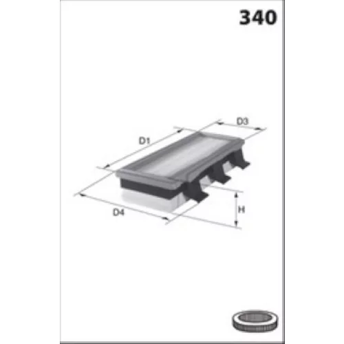 Vzduchový filter ELP9449 /MECAFILTER/ - obr. 1