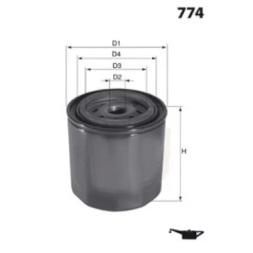 Olejový filter MECAFILTER ELH4844