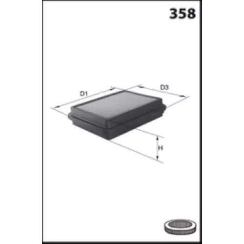 Vzduchový filter ELP3561 /MECAFILTER/ - obr. 1