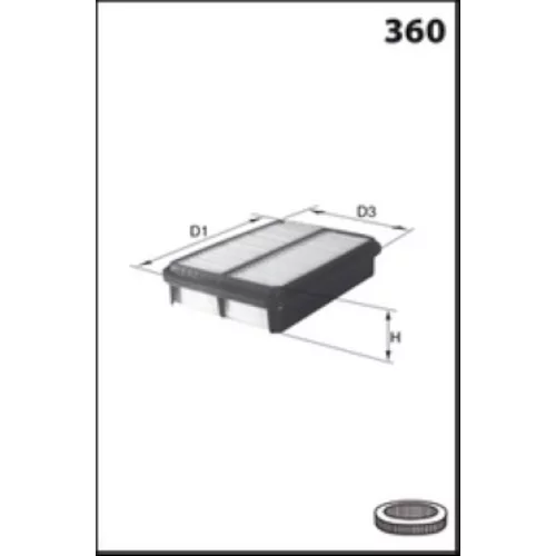 Vzduchový filter ELP3978 /MECAFILTER/ - obr. 1