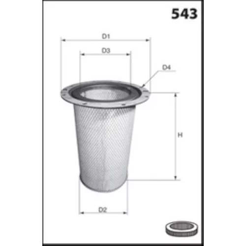 Filter sekundárneho vzduchu FA3262 /MECAFILTER/ - obr. 1