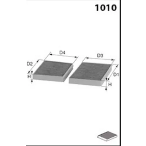 Filter vnútorného priestoru JKR7231 /MECAFILTER/ - obr. 1