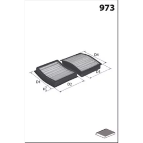 Filter vnútorného priestoru JLR7065 /MECAFILTER/ - obr. 1