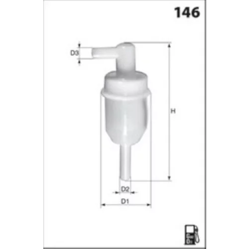 Palivový filter ELG5216B12 /MECAFILTER/ - obr. 2