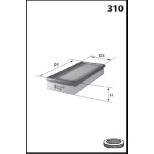 Vzduchový filter ELP9117 /MECAFILTER/ - obr. 1