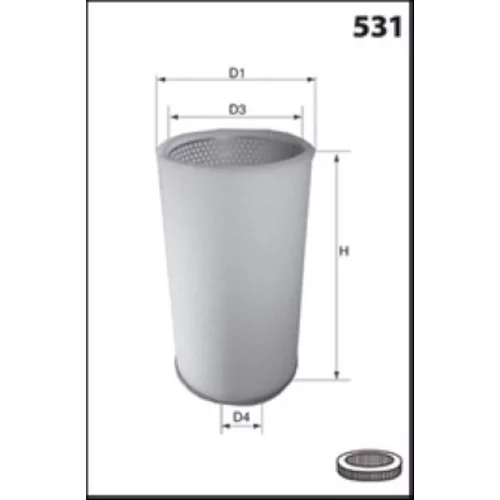 Filter sekundárneho vzduchu FA3671 /MECAFILTER/ - obr. 1