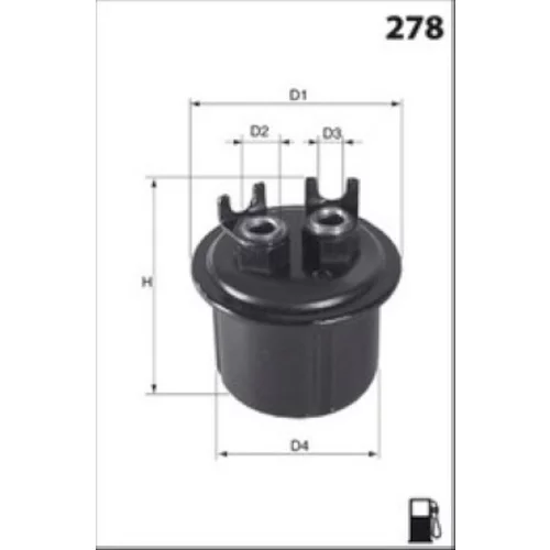 Palivový filter ELE6002 /MECAFILTER/ - obr. 1