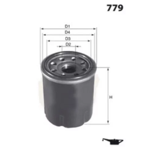 Olejový filter ELH4292 /MECAFILTER/ - obr. 1