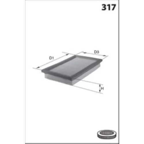 Vzduchový filter ELP3771 /MECAFILTER/ - obr. 1