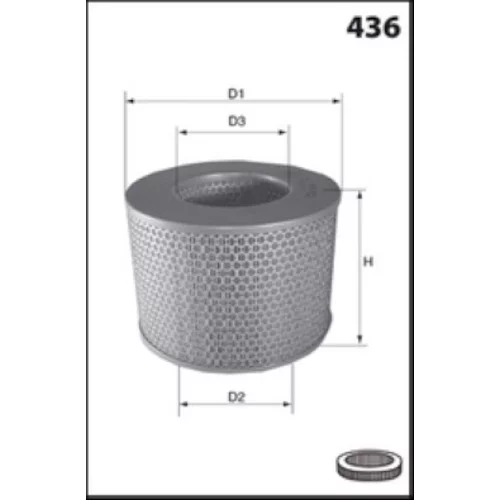 Vzduchový filter EL3554 /MECAFILTER/ - obr. 1